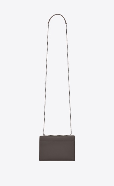Sunset Portemonnaie aus erdgrauem Leder mit Kette